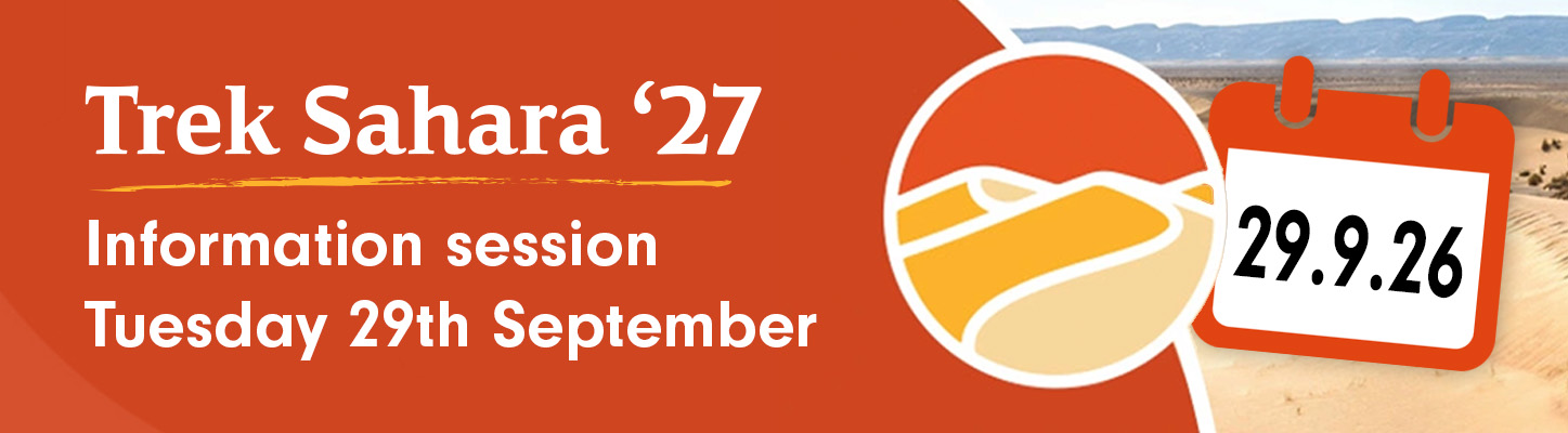 Trek Sahara '27 - Join our information session on Tuesday 29th September!