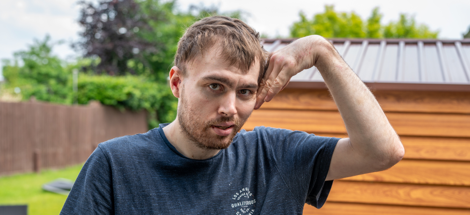 Daniel in his new home