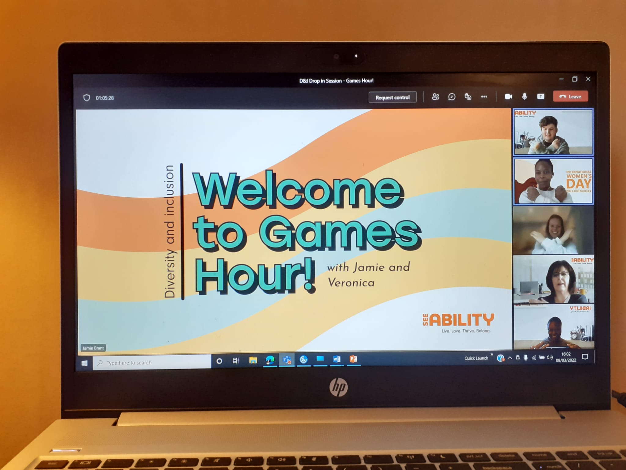 Jamie and Veronica leading a Games Hour. 