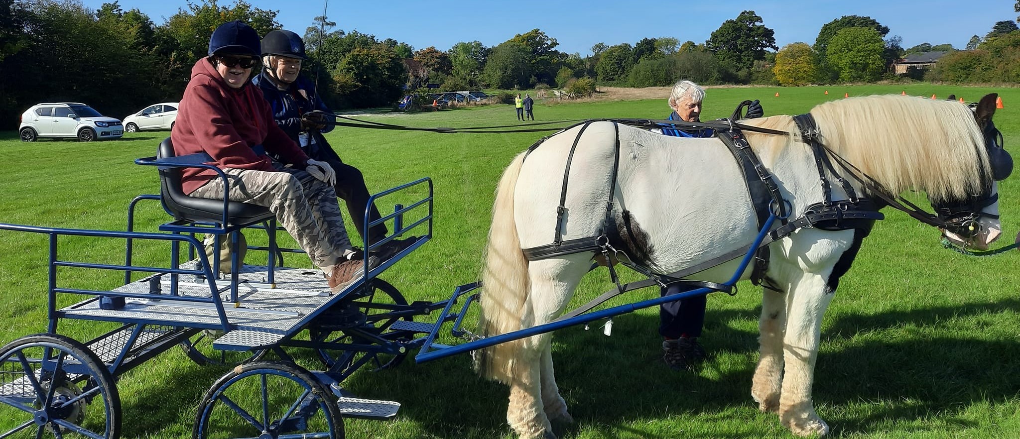 Greg drives a horse-drawn cart
