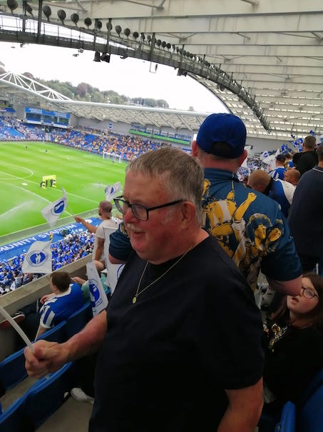 Greg at a Brighton game