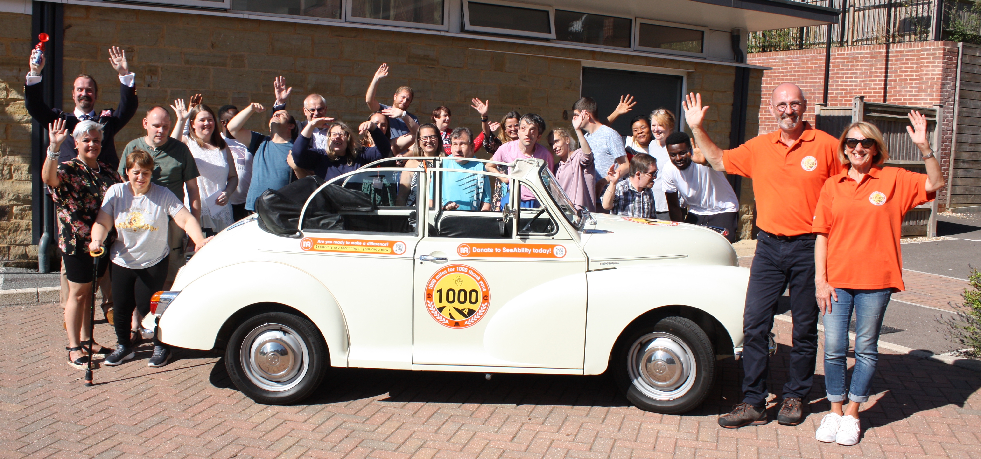 Gordon and Moggie with the team at Redhill