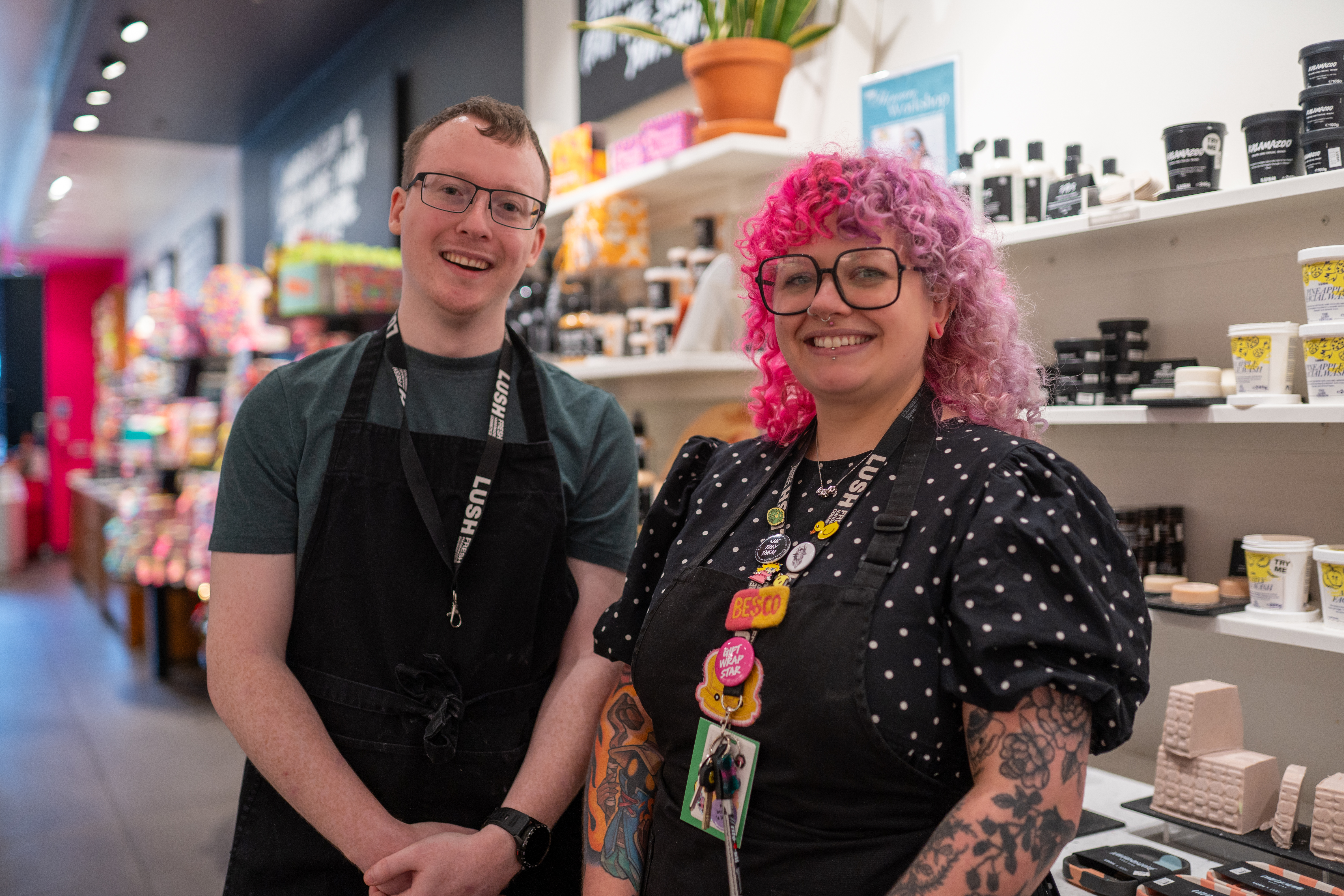Gary and Besco at work in LUSH