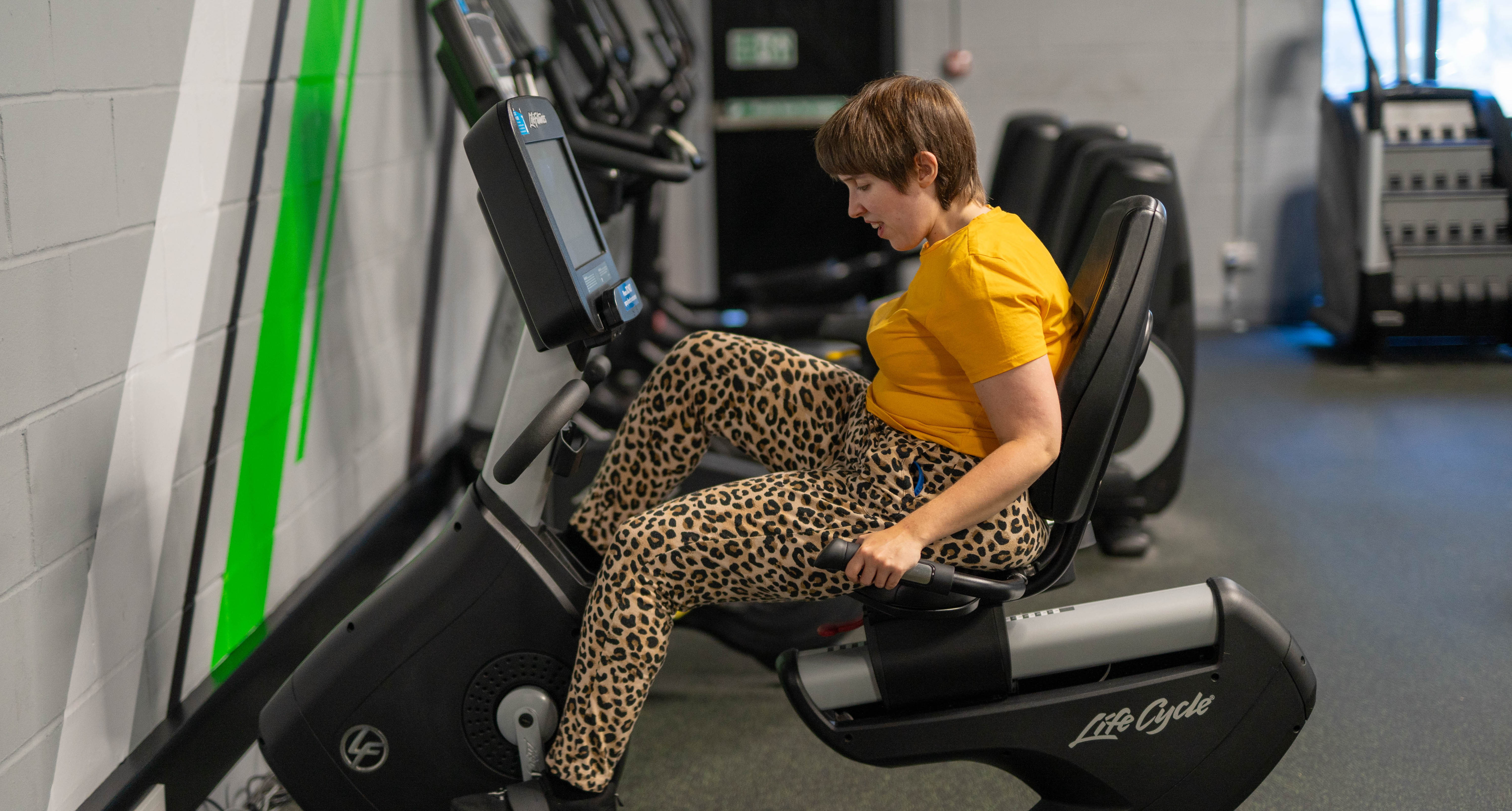 Summer working out at the gym