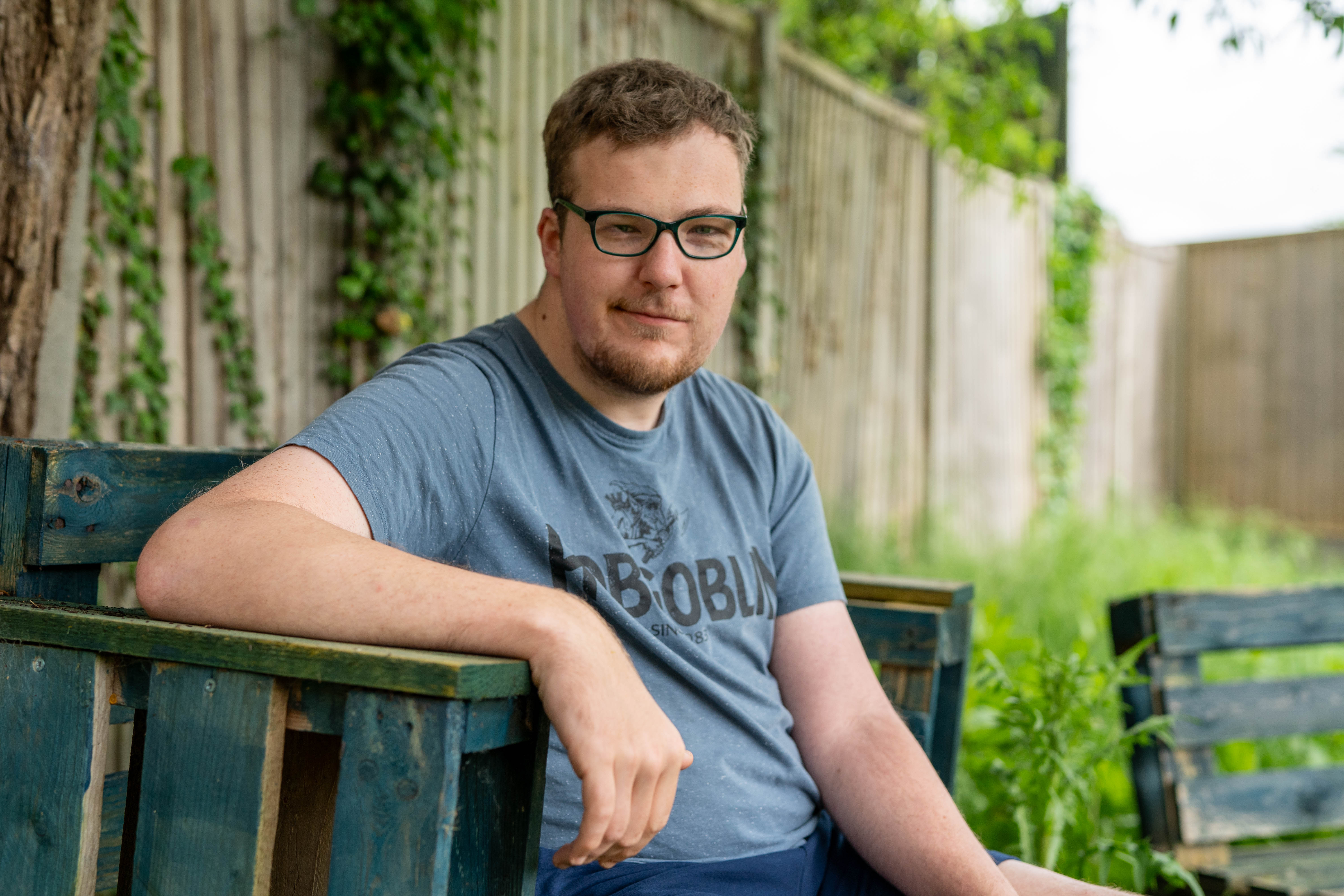 Tim in his garden