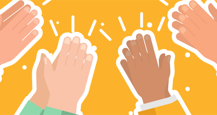 A picture of clapping hands