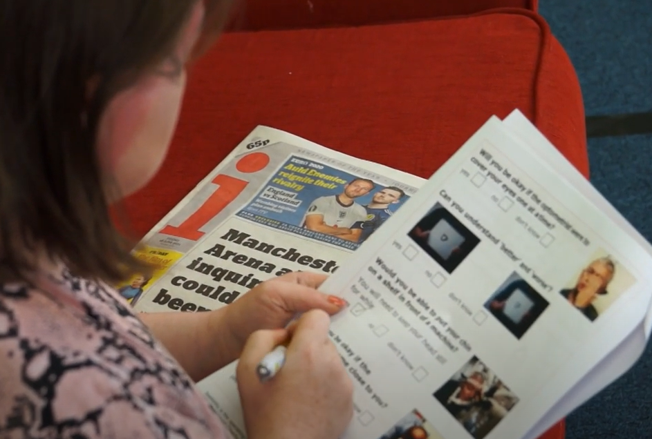 Clip from Durham video lady reading