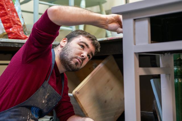 Ed painting furniture