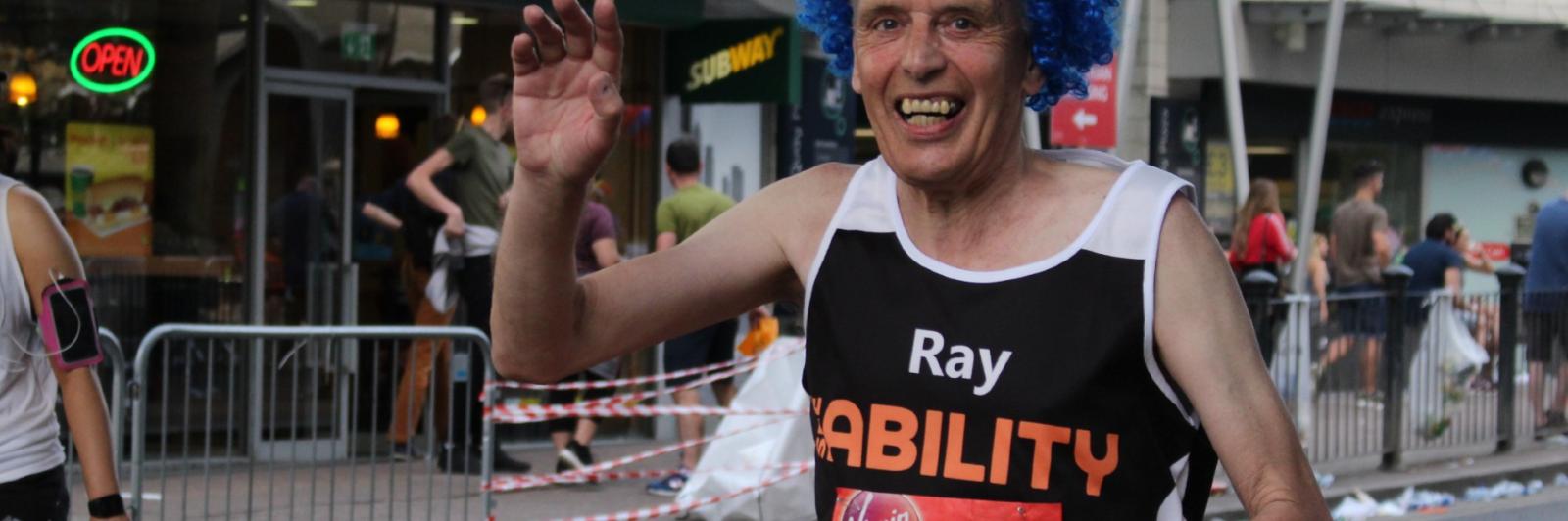Ray running the marathon