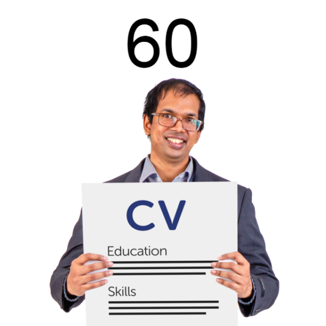 Person with a CV