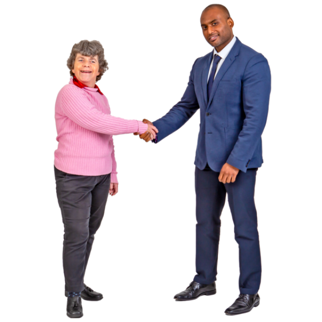 Person getting a job