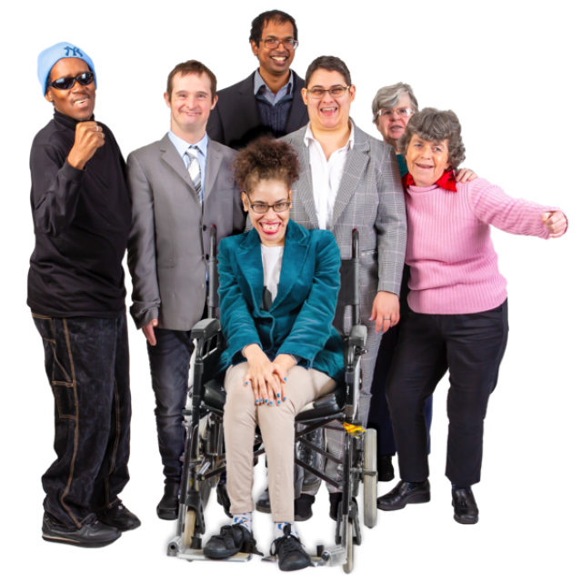 A group of people with different abilities