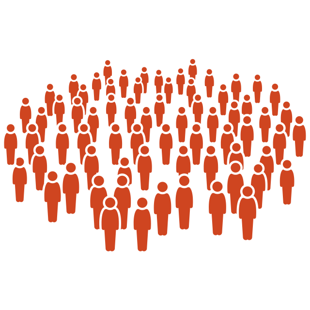 A large crowd of people