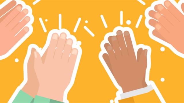 A picture of clapping hands