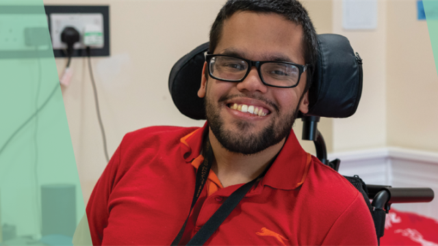 Daniel a person we support smiling