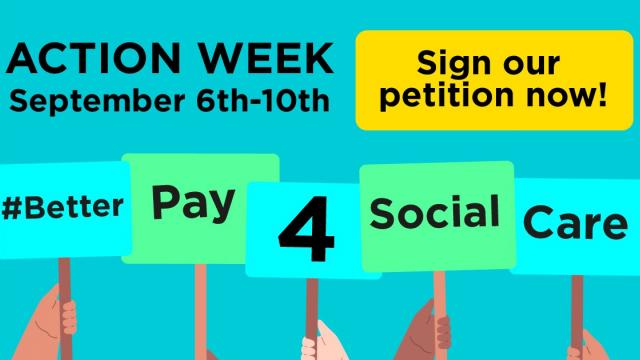 Better pay for social care action week