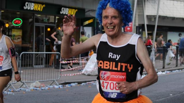 Ray running the marathon