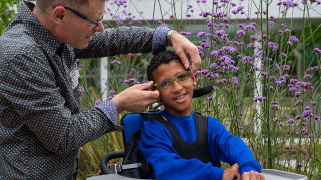 Eli wearing his glasses