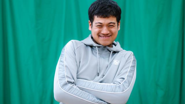 Giban smiling and posing