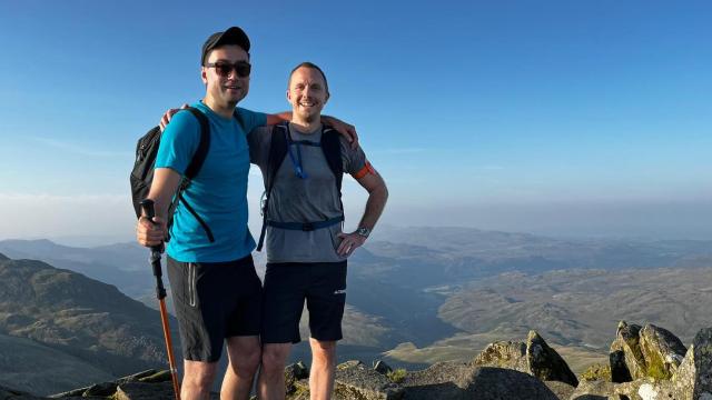Jack and Michael on a mountain