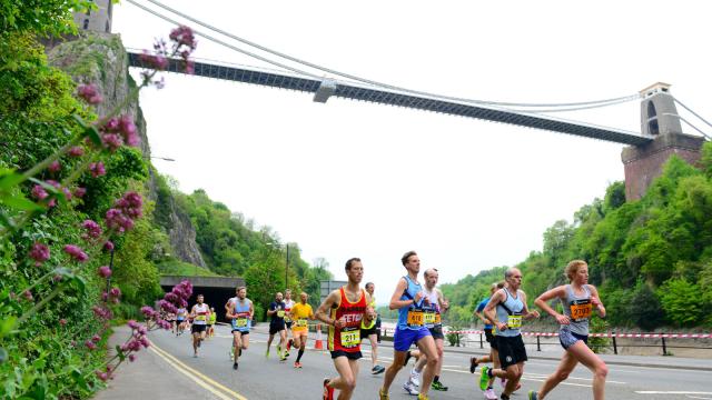 People running in Bristol