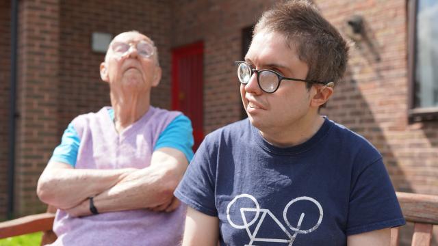 Ivan and David in the garden