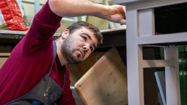 Ed painting furniture