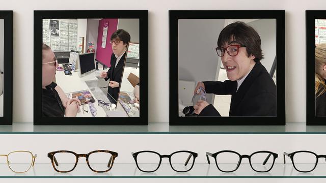 A collage of photos showing Rebecca during her work experience