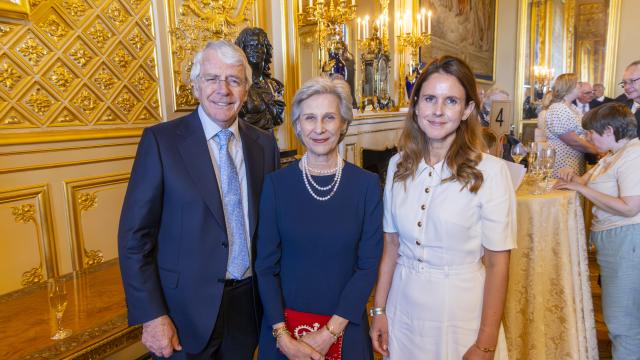 The Rt Hon Sir John Major KG CH, HRH The Duchess of Gloucester and SeeAbility's CEO Lisa Hopkins at Windsor Castle