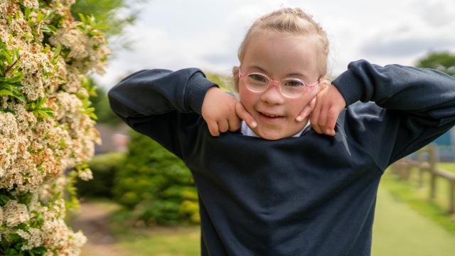 Ellie wearing glasses
