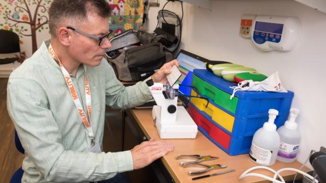 Martyn consults a test